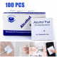 100pcs Alcohol Prep Swap Pad Wet Wipe for Jewelry Mobile Phone Clean Antiseptic