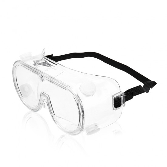 Glass Goggles Work Lab Eye Protection Transparent Adjustable Headband