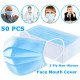 50 pieces Disposable Face masK 3 Ply Polyester with Ear Loop 100%