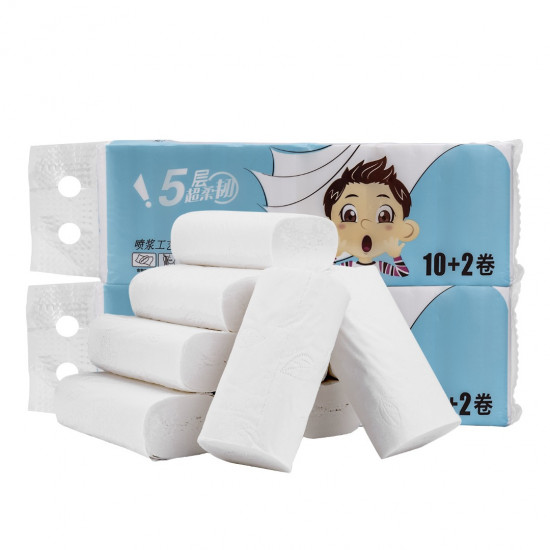 12 Rolls Paper Hand Towels Bath Tissue Bathroom Napkins Kitchen Home Paper Towel