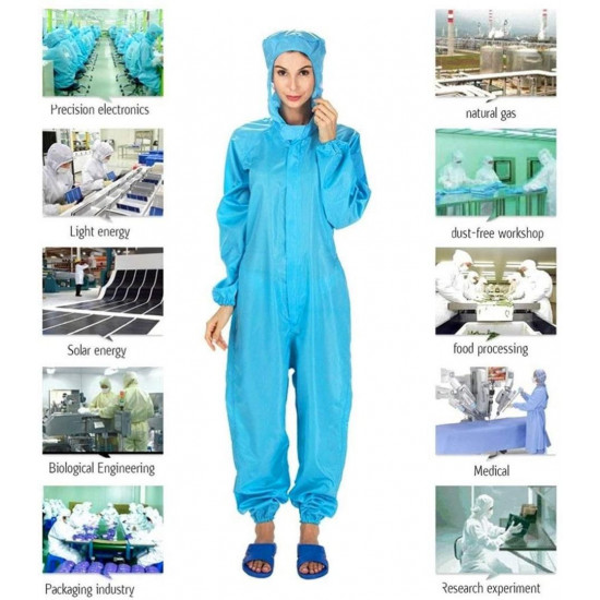 Coverall Protective Suit Safety Overall Work Clothing Breathable Waterproof M-XL 