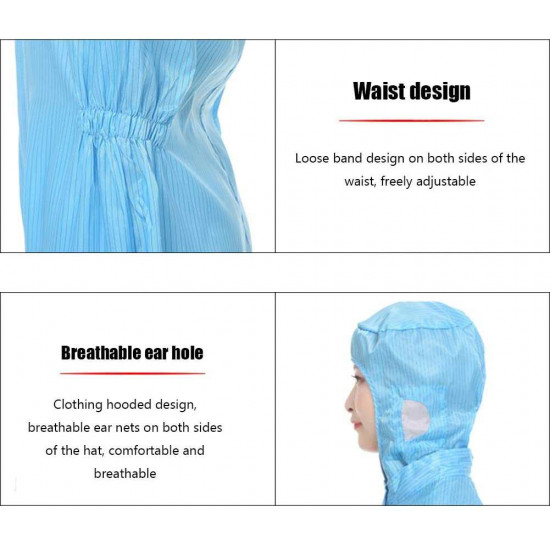 Coverall Protective Suit Safety Overall Work Clothing Breathable Waterproof M-XL 